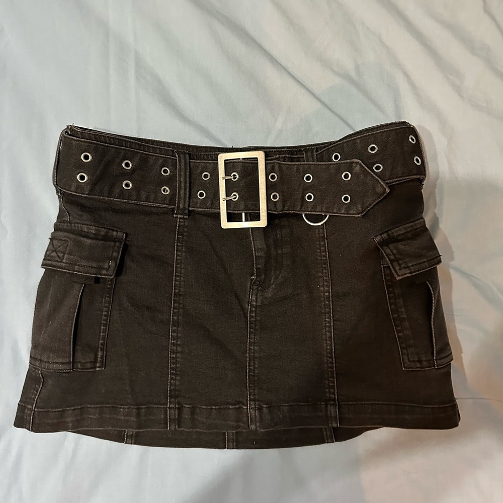urban outfitters micro cargo mini belt skirt